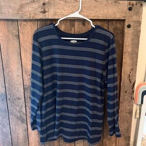 Old Navy Navy Blue Crew Neck with White Stripes